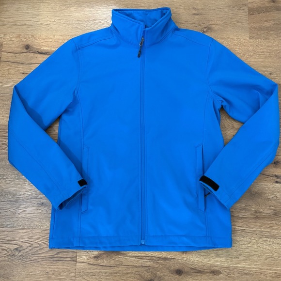 Elevate Men Full Zip Jacket Blue Medium Fleece Lined Casual Outerwear - Picture 3 of 9